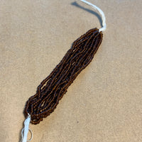 Mini Hank of Very Dark Topaz Seed Beads, 16º