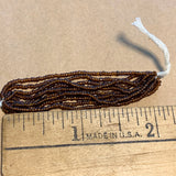 Mini Hank of Very Dark Topaz Seed Beads, 16º