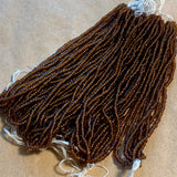 Mini Hank of Very Dark Topaz Seed Beads, 16º