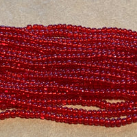 Antique Ruby Red Seed Beads, 14º