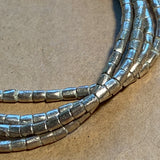 Silver Short Cylindrical Beads, Ethiopia