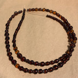 Antique Dark Rootbeer Glass Beads