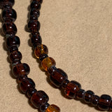 Antique Dark Rootbeer Glass Beads