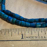 Antique Blue White Heart Beads