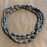 Strand of Ethiopian Silver Large Rice-Shape Beads