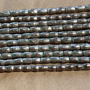 Silver Short Cylindrical Beads, Ethiopia