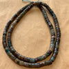 Larger Green/Blue Peruvian Opal Smooth Rondelles