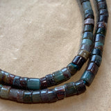 Larger Green/Blue Peruvian Opal Smooth Rondelles