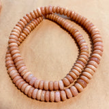Larger Pink Peruvian Opal Smooth Rondelles