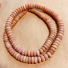 Larger Pink Peruvian Opal Smooth Rondelles