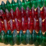 Green Vaseline Flat Beads
