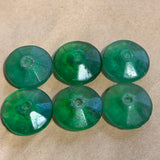 Green Vaseline Flat Beads