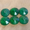 Green Vaseline Flat Beads