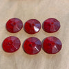 Ruby Red Vaseline Flat Beads