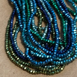 Antique French Steel Cuts, Size P4 Blues & Greens