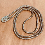 New 4mm Silver Color Heishi, Ethiopia