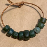 Old Small Green Glass Beads, Sudan