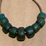 Old Small Green Glass Beads, Sudan
