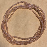 Vintage Transparent Peach Pink Czech Seed Beads, 12º
