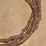 Vintage Transparent Peach Pink Czech Seed Beads, 12º