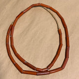 Antique White Hearts, Larger Tube Shape, Nigeria