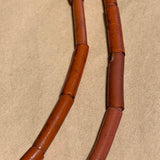Antique White Hearts, Larger Tube Shape, Nigeria