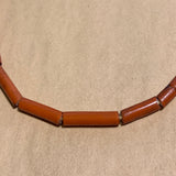 Antique White Hearts, Larger Tube Shape, Nigeria