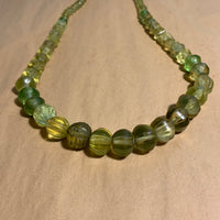 Antique Jonquil Vaseline Beads, Mixed Shapes