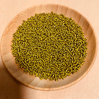 Vintage French 9º Yellow & Black Seed Beads