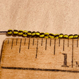 Vintage French 9º Yellow & Black Seed Beads