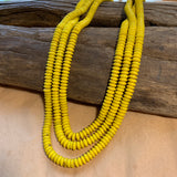 Opaque Yellow Pressed Glass Discs