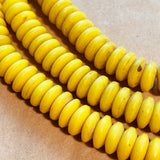 Opaque Yellow Pressed Glass Discs