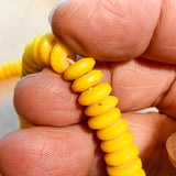 Opaque Yellow Pressed Glass Discs
