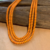 Pressed Glass Fat Saucers, Orange