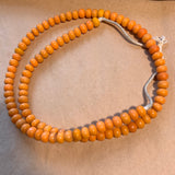 Pressed Glass Fat Saucers, Orange