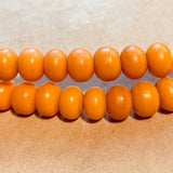 Pressed Glass Fat Saucers, Orange