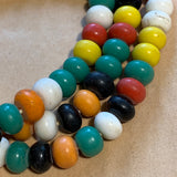 Pressed Glass Fat Saucers, Multi-Color