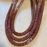 Vintage Czech Glass Brick-Red Interlocking Beads