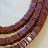 Vintage Czech Glass Brick-Red Interlocking Beads