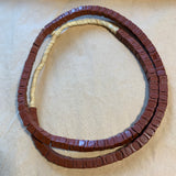 Vintage Czech Glass Brick-Red Interlocking Beads