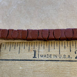 Vintage Czech Glass Brick-Red Interlocking Beads