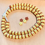 Old Czech Glass Flower Beads