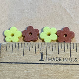 Old Czech Glass Flower Beads