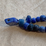 Ancient Lapis & Cobalt Glass Beads, Afghanistan