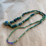 Ancient Blue & Green Glass Beads, Afghanistan