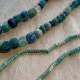 Ancient Blue & Green Glass Beads, Afghanistan