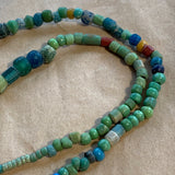 Ancient Blue & Green Glass Beads, Afghanistan