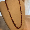 Vintage Amber Necklace, Smooth Organic Oval Shapes