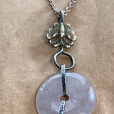 Burmese Lavender Jade Donut Necklace