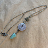 Burmese Lavender Jade Donut Necklace